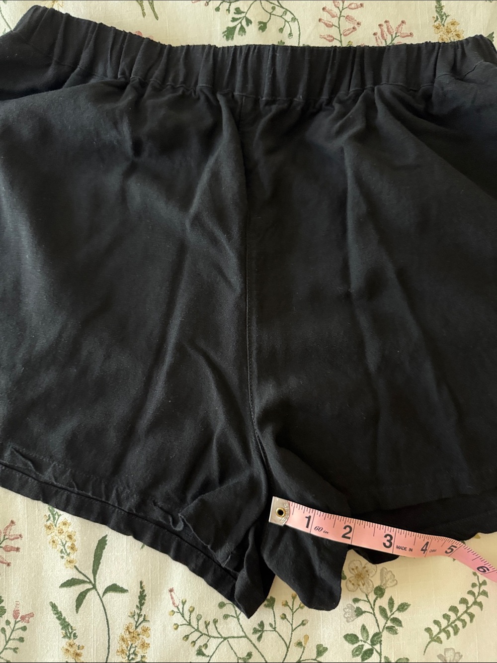 Aloha Exchange W's High Waisted linen Shorts - Black M Medium - Picture 7 of 7